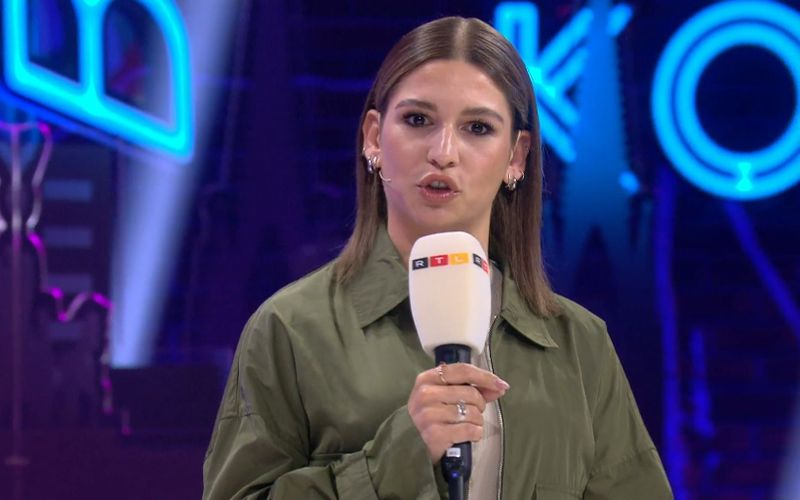 Jana Wosnitza sprang für ihren erkrankten Kollegen beim "RTL EM Studio" ein.