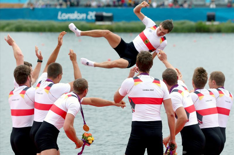 Die letzte olympische Goldmedaille holte ein "Deutschland-Achter" 2012 in London: Zwölf Jahre später will der Achter in Paris Gleiches schaffen. 