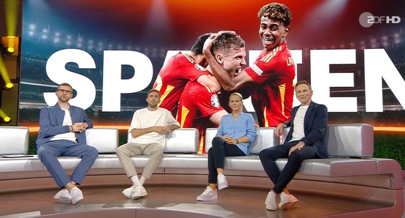 Für die Spanier geht's im Finale weiter, für das ZDF-EM-Team hieß es nach dem Sieg gegen Frankreich Abschied nehmen.