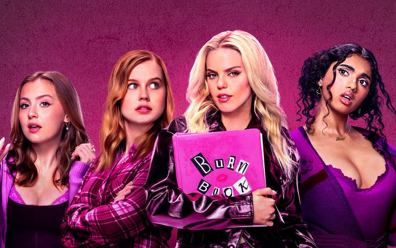 Sie sind fies wie eh und je, von links: Gretchen Wieners (Bebe Wood), die "Neue" Cady Heron (Angourie Rice), Regina George (Renee Rapp) und Karen (Avantika Vandanapu).