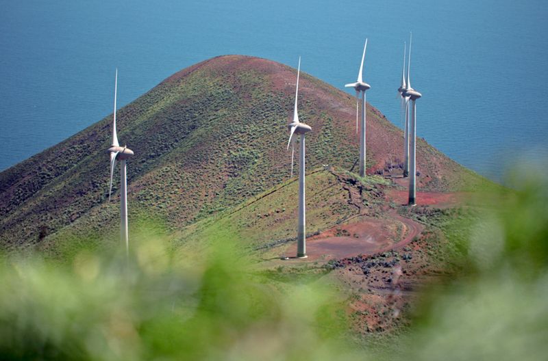 Mit Windkraftanlagen soll der ökologische Fußabdruck der Entsalzungsanlagen reduziert werden. 