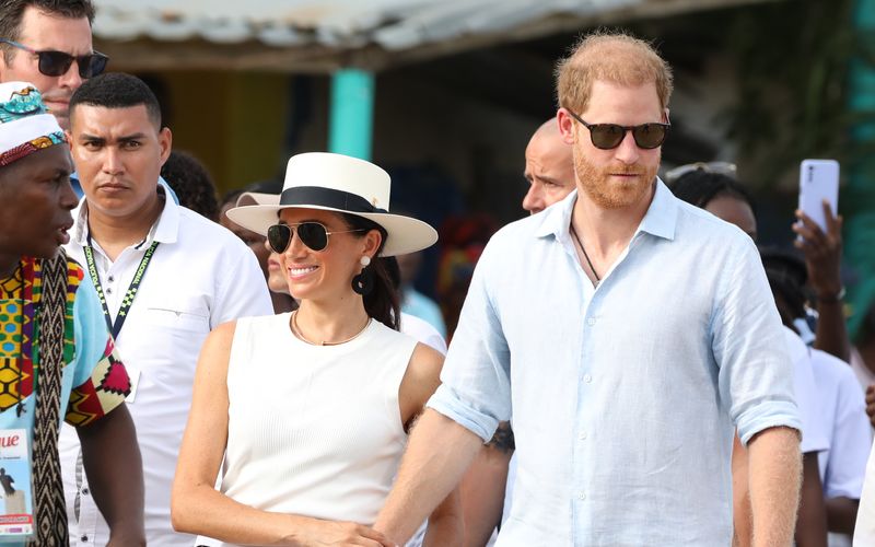 Prinz Harry und Herzogin Meghan, hier bei einem Empfang in Kolumbien, haben eine Doku über den Polo-Sport produziert und im denkbar unglücklichsten Moment dafür geworben.