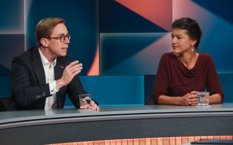 Philipp Amthor warf Sahra Wagenknecht bei "Hart aber fair" vor, "Spuren der Verwüsstung" in der Parteienlandschaft hinterlassen zu haben.