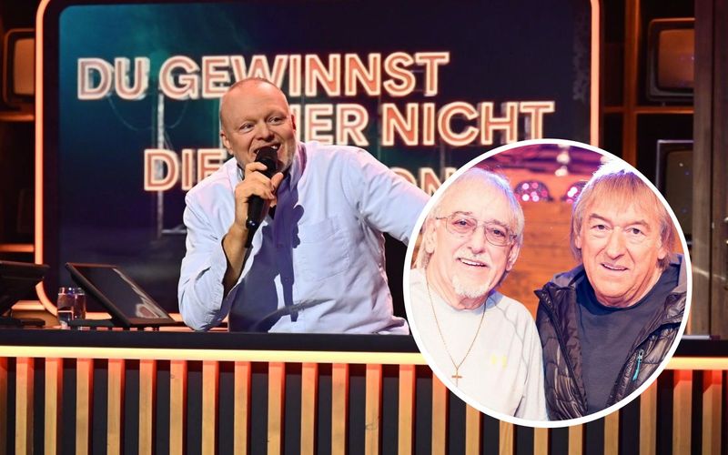 In seiner Show "Du gewinnst hier nicht die Million" (abrufbar bei RTL+) machte sich Stefan Raab (links) über die Amigos lustig.