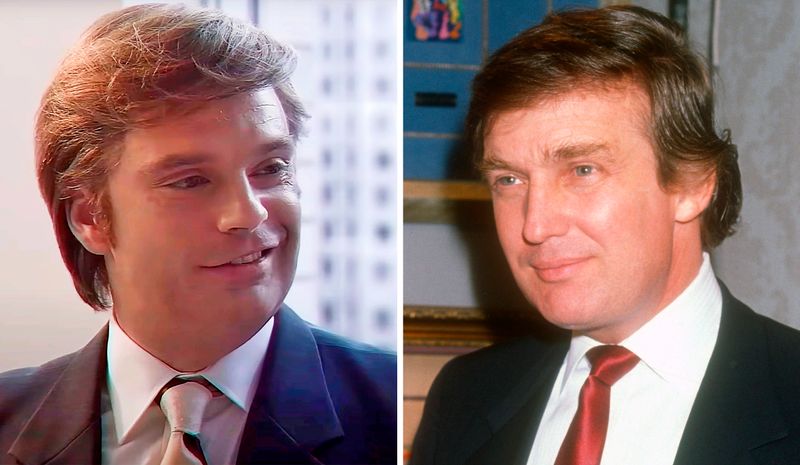 In den letzten Jahren gab es viele Filmbiografien, bei denen Original und Kopie kaum zu unterscheiden waren. Ein verblüffender neuer Genre-Beitrag: "The Apprentice - The Trump Story" (Bild) mit Sebastian Stan (links) als Donald Trump (rechts). Zum Kinostart des Dramas zeigen wir die verblüffendsten Kino-Doppelgänger ... 