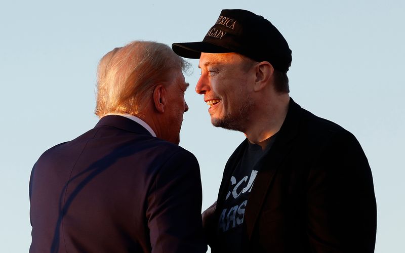 Donald Trump (links) kann sich der Unterstützung durch Elon Musk sicher sein.