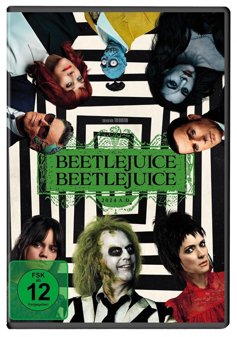 Neue Gesichter und alte Bekannte: Neben Winona Ryder (unten rechts), die schon im ersten Film dabei war, ergatterte auch "Wednesday"-Star Jenna Ortega (unten links) eine Rolle in "Beetlejuice Beetlejuice".