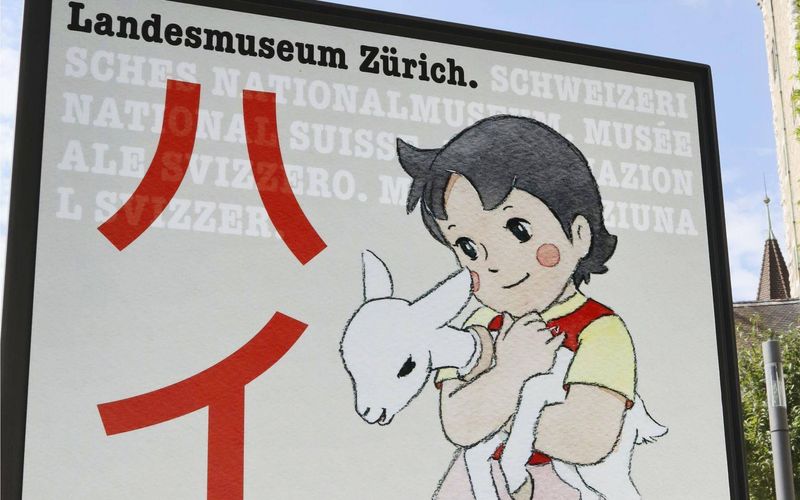 Heidi, hier als Anime-Version auf einem Plakat des Landesmuseums Zürich zu sein, kehrt ins Fernsehen zurück.