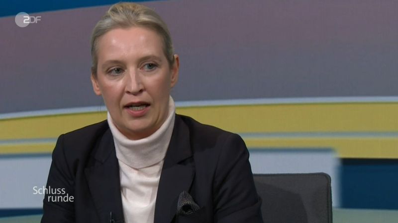 "Trump setzt das um, was wir als AfD seit drei Jahren fordern", erklärte Weidel, den US-Präsidenten bei seinen Friedensbemühungen unterstützen und keine Waffen mehr in die Ukraine liefern zu wollen.