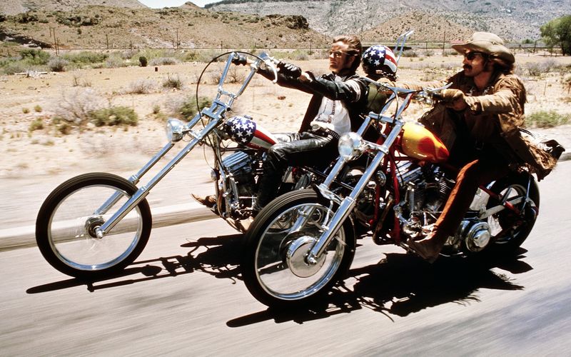 Legenden: Peter Fonda als Wyatt (links) und Dennis Hopper als Billy in dem Kultstreifen "Easy Rider".